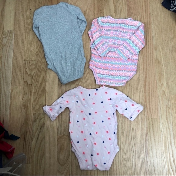 12 month Long Sleeve Onesies Carter’s Girls Infant - Picture 2 of 5